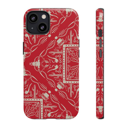 Western Red Bandana Tough Case