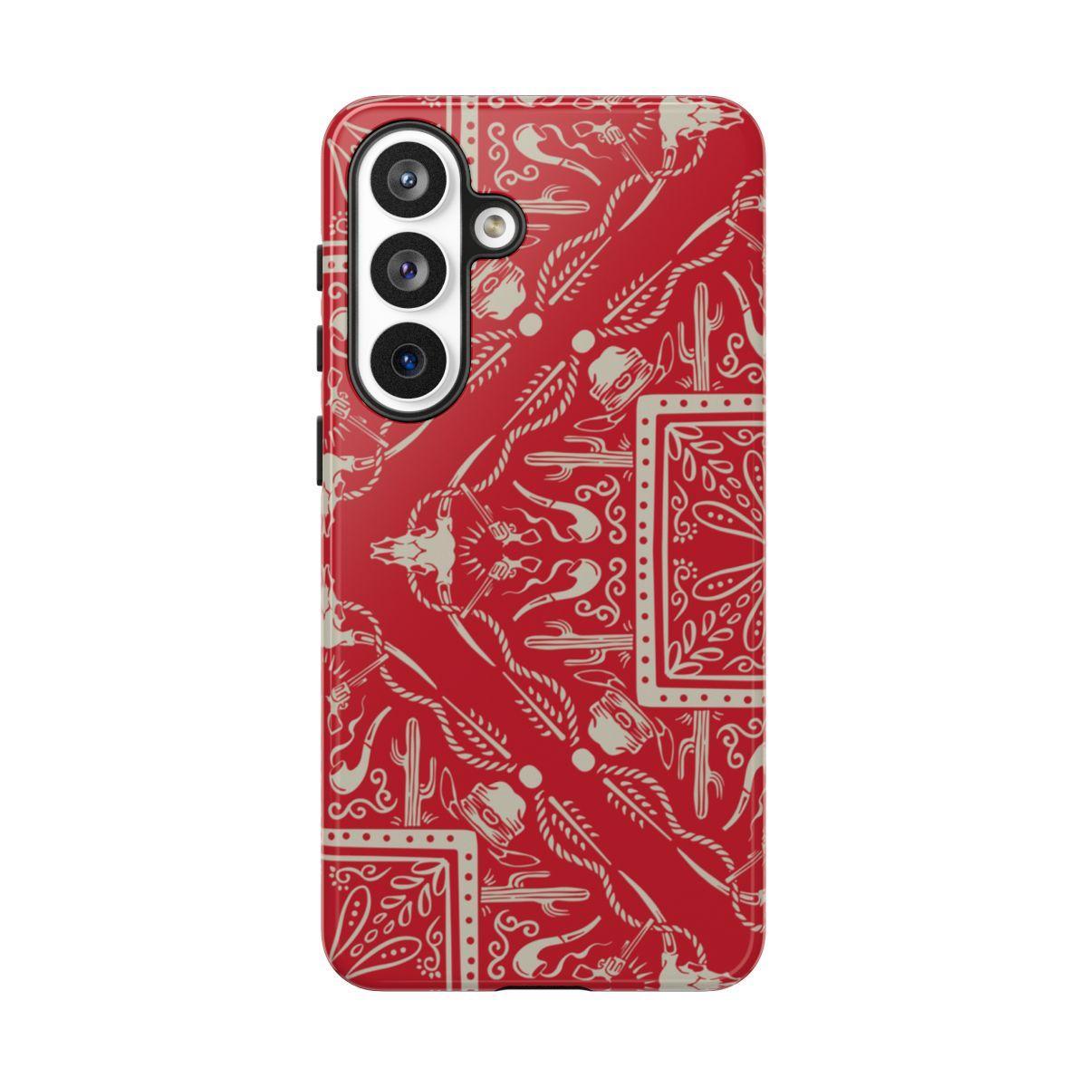 Western Red Bandana Tough Case