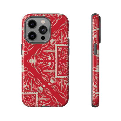 Western Red Bandana Tough Case