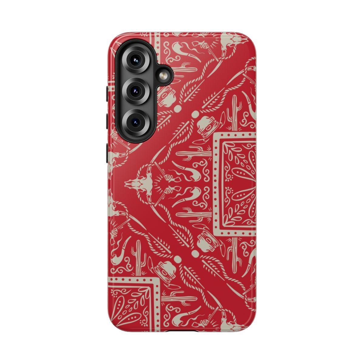 Western Red Bandana Tough Case