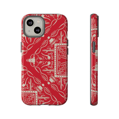 Western Red Bandana Tough Case