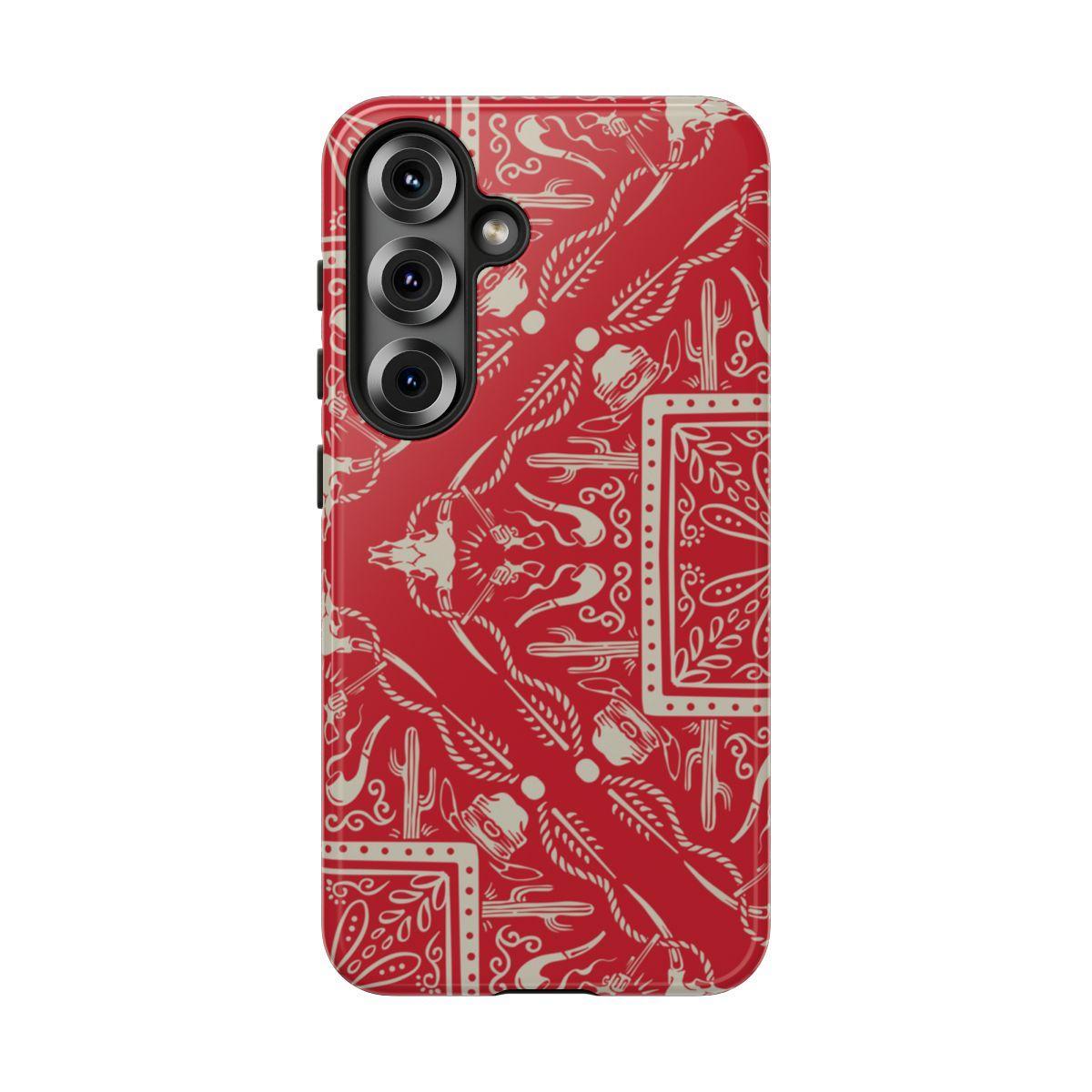 Western Red Bandana Tough Case