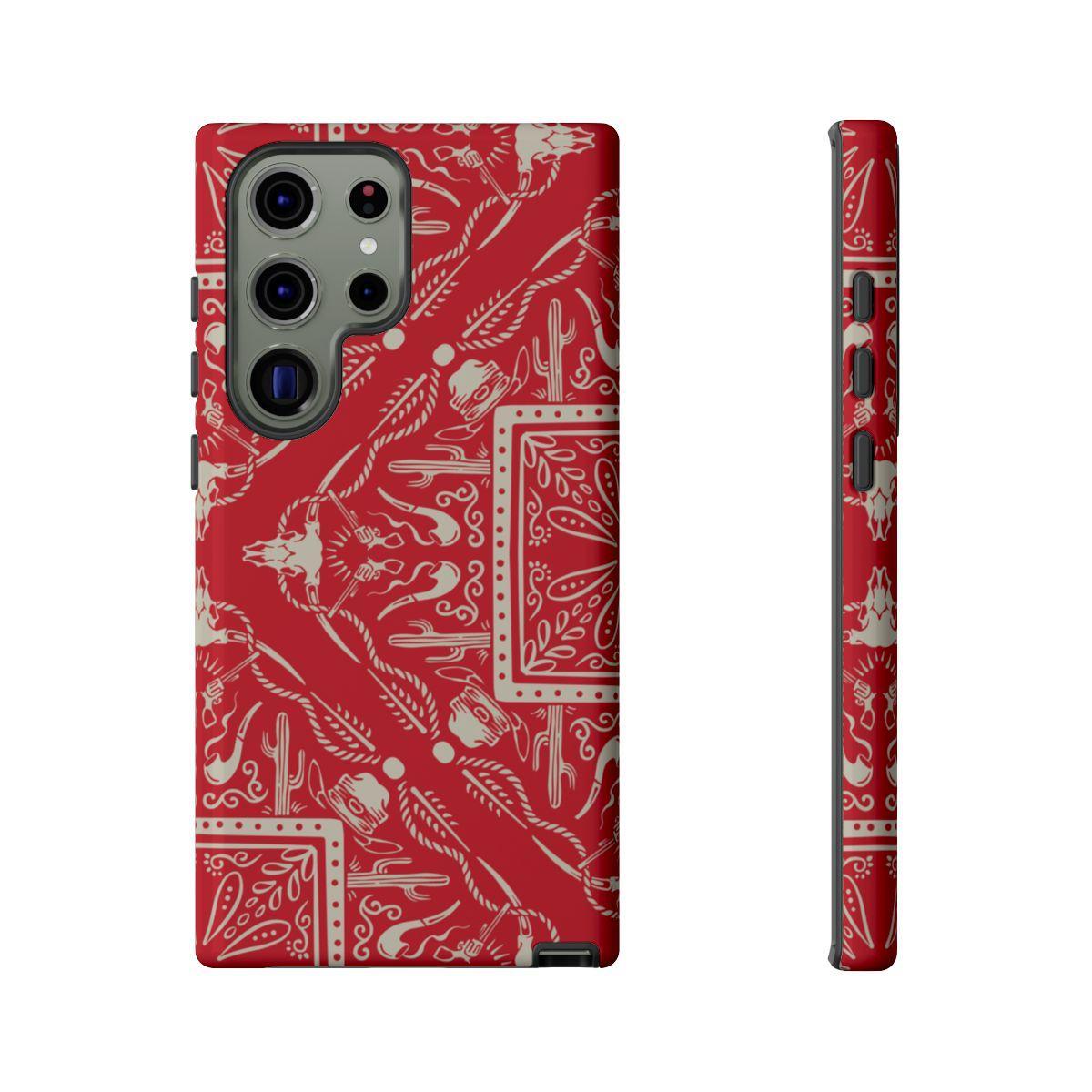 Western Red Bandana Tough Case