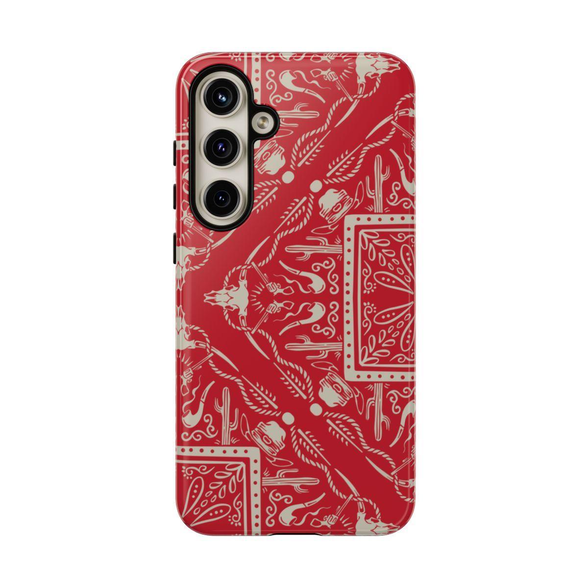 Western Red Bandana Tough Case