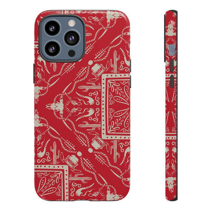 Western Red Bandana Tough Case