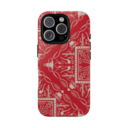 Western Red Bandana Tough Case