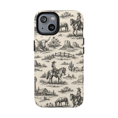 Western Toile Black Magnetic Case