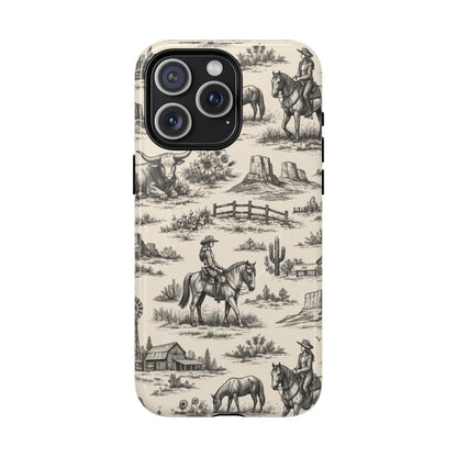 Western Toile Black Magnetic Case