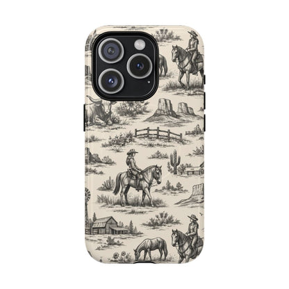 Western Toile Black Magnetic Case