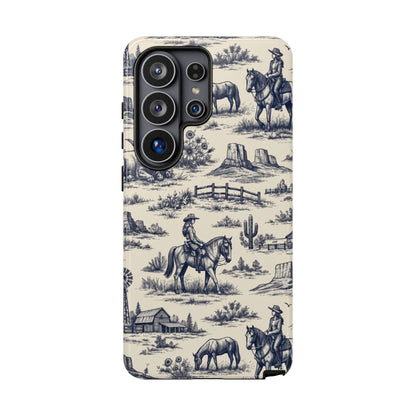 Western Toile Navy Tough Case
