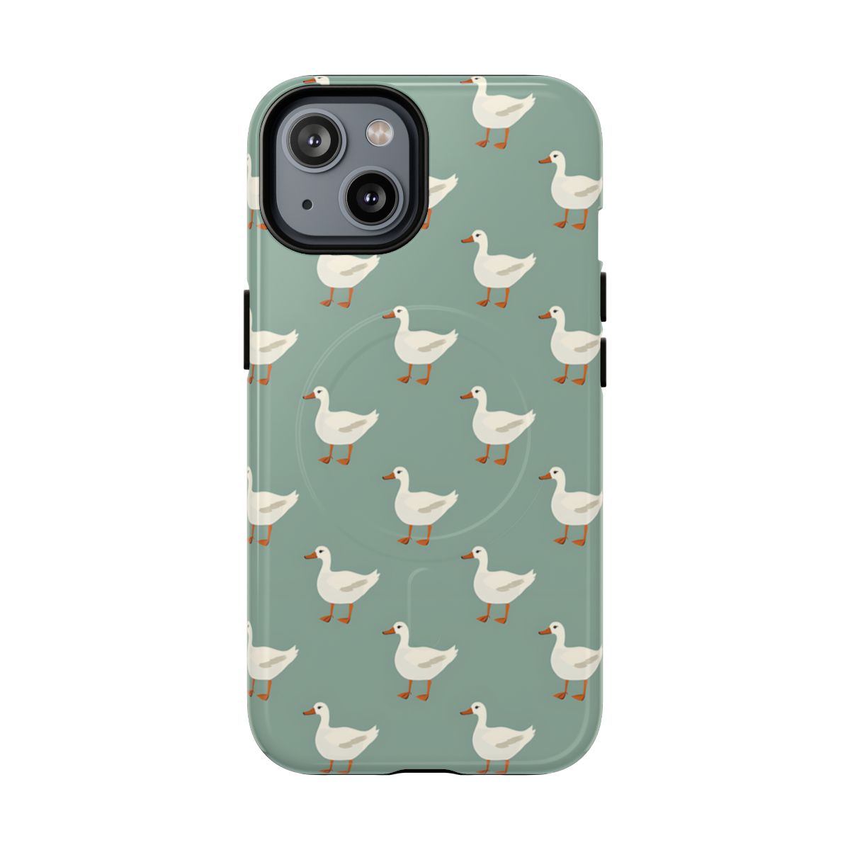 White Ducks on Teal Magnetic Case