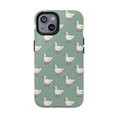 White Ducks on Teal Magnetic Case