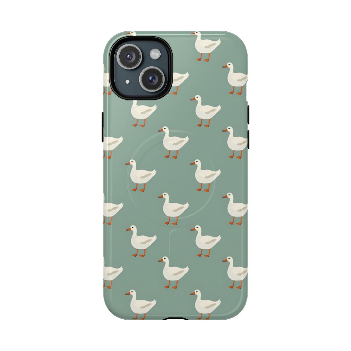 White Ducks on Teal Magnetic Case