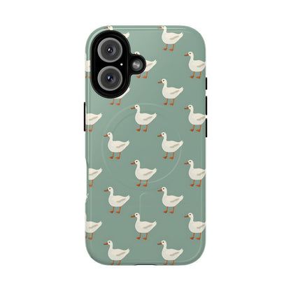 White Ducks on Teal Magnetic Case