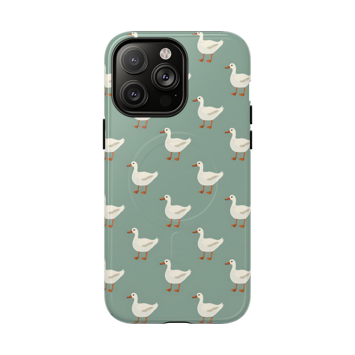 White Ducks on Teal Magnetic Case