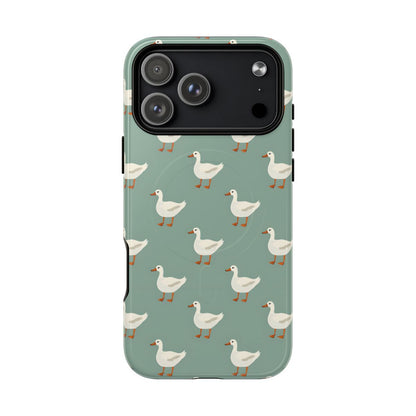 White Ducks on Teal Magnetic Case