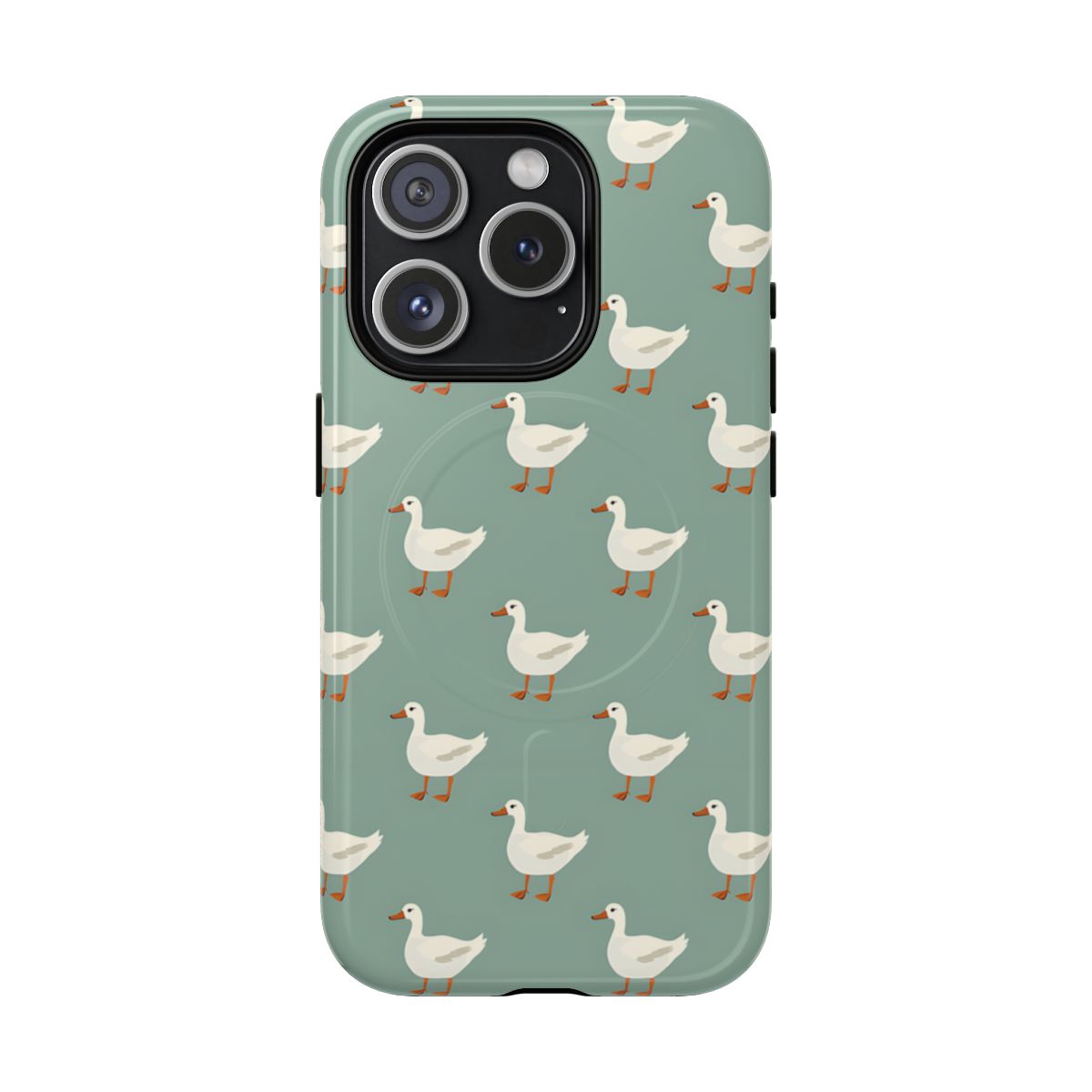White Ducks on Teal Magnetic Case