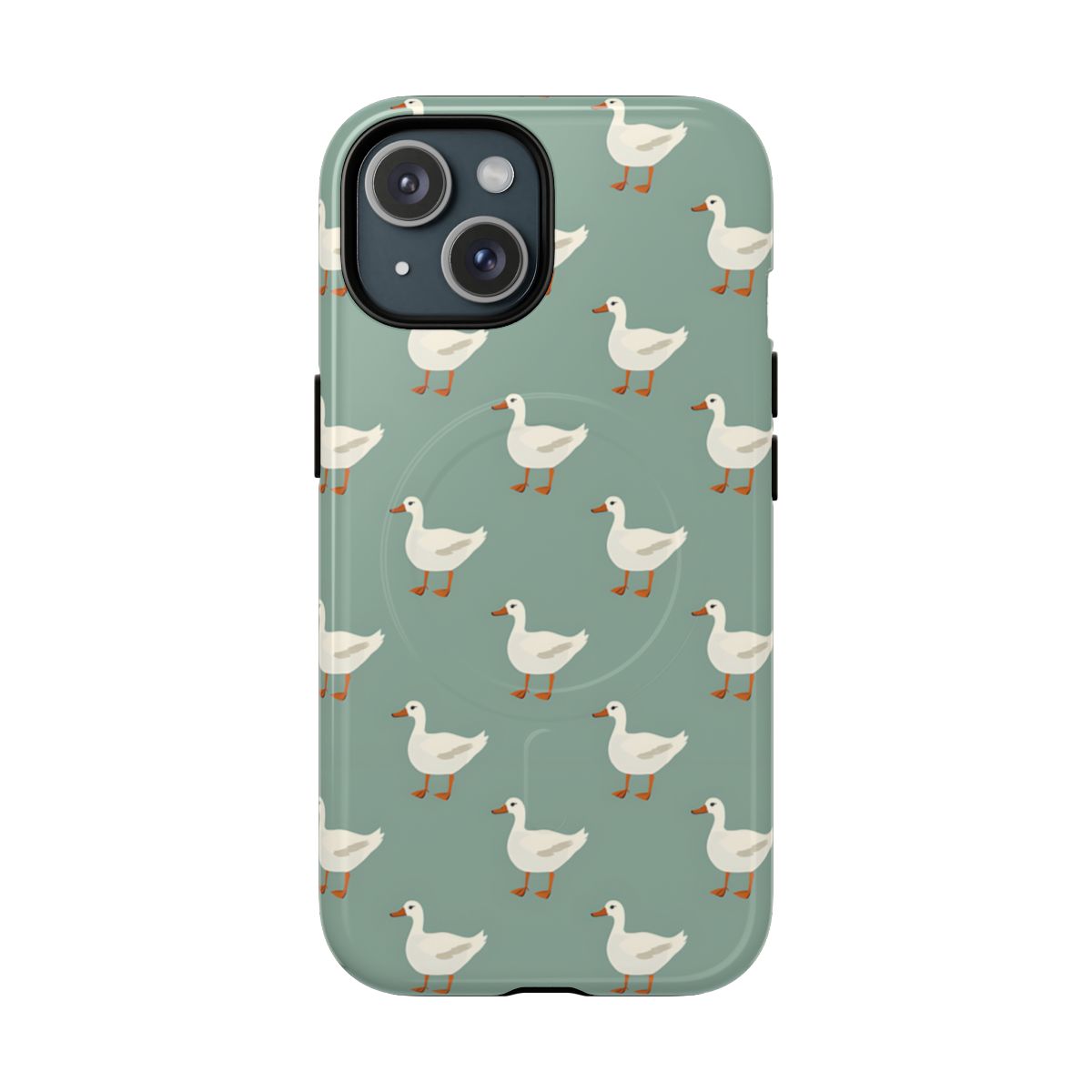 White Ducks on Teal Magnetic Case