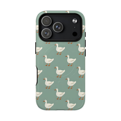 White Ducks on Teal Magnetic Case