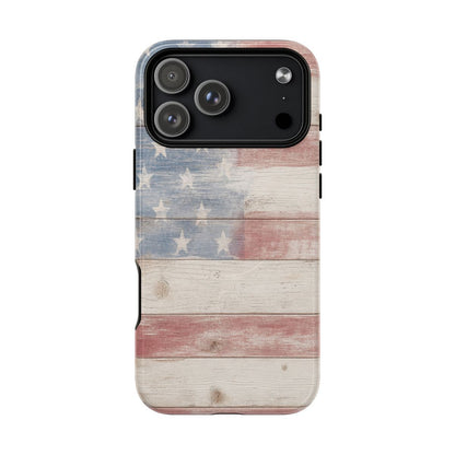 White Wood Flag Magnetic Case - iPhone 18 Pro Max