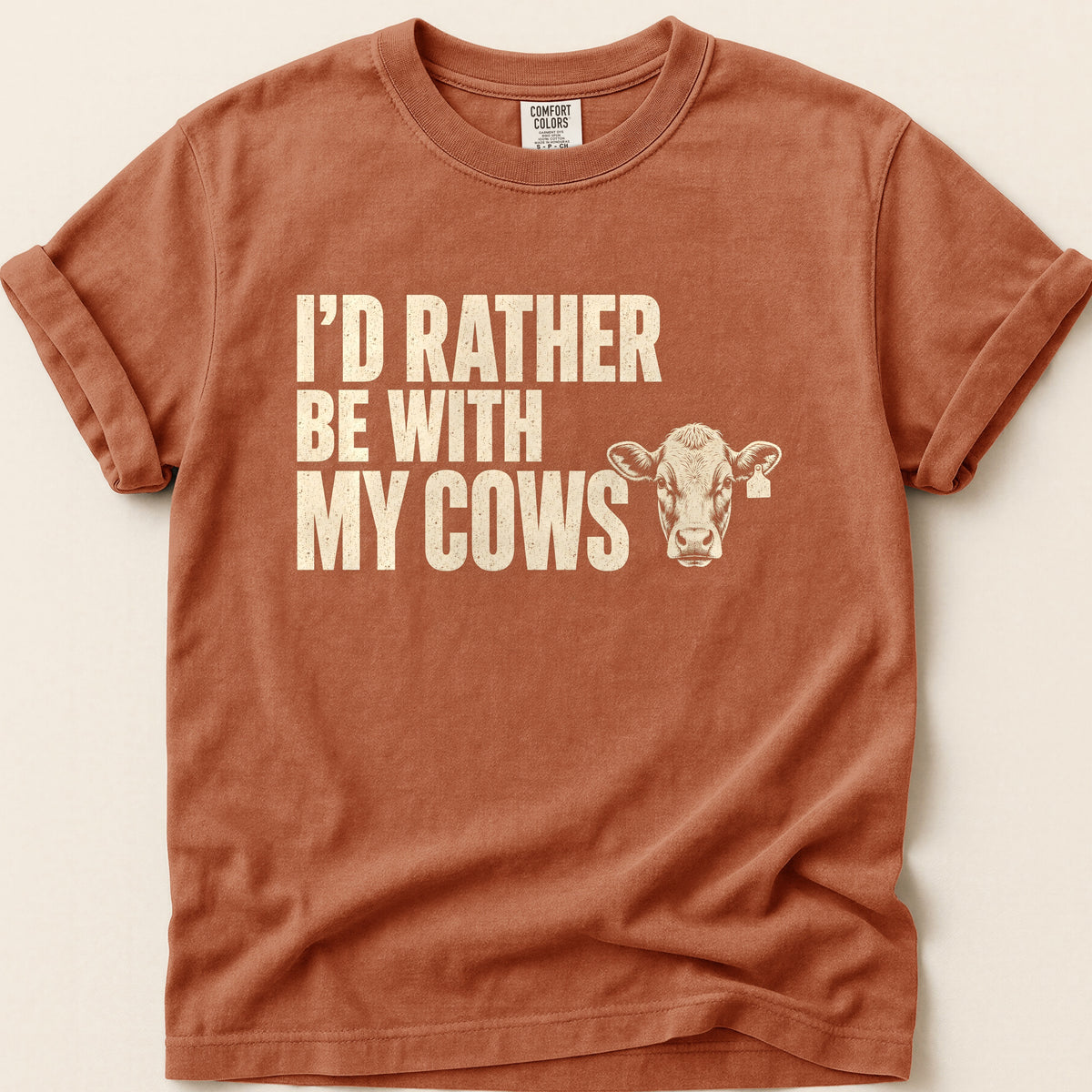 With My Cows T-shirt on Yam