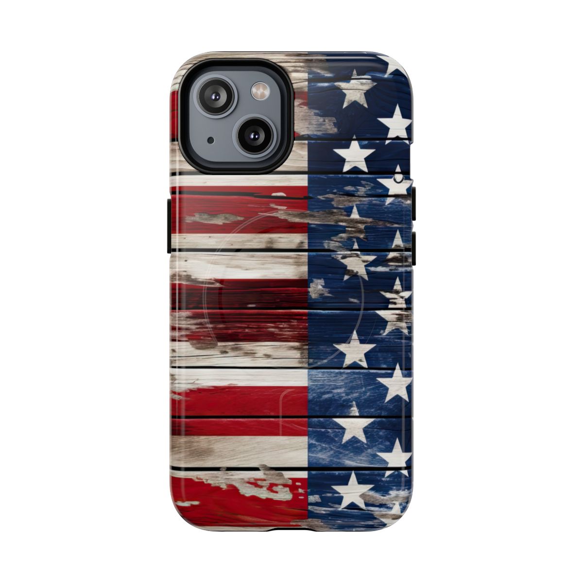 Wood Stars Stripes Magnetic Case