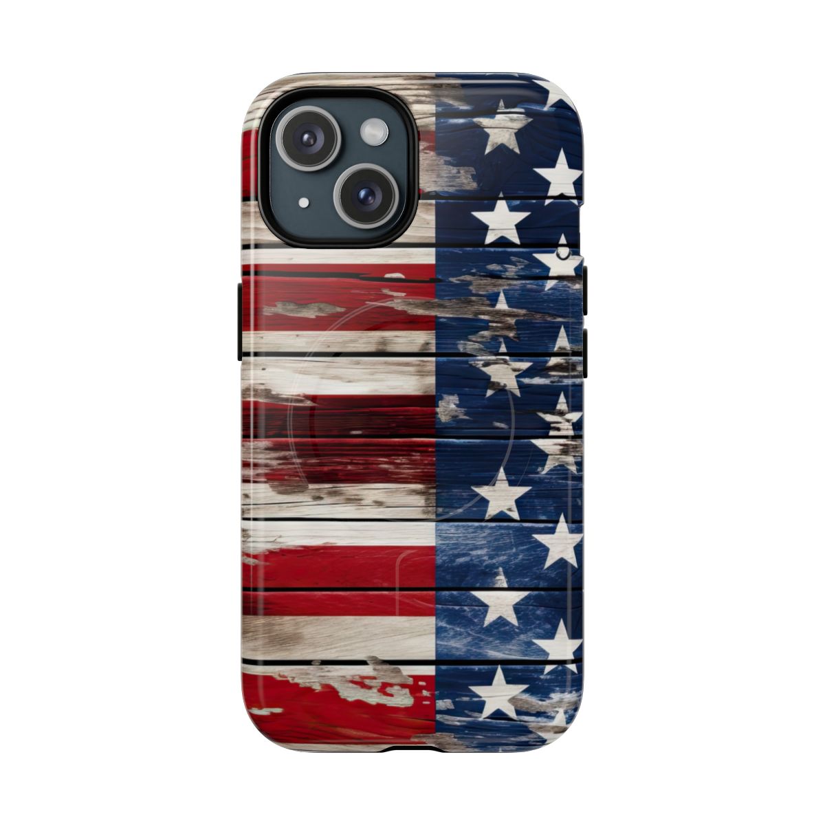 Wood Stars Stripes Magnetic Case