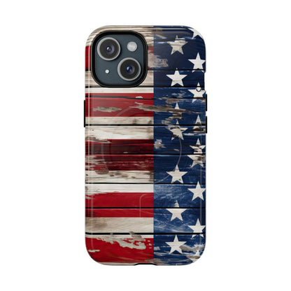 Wood Stars Stripes Magnetic Case
