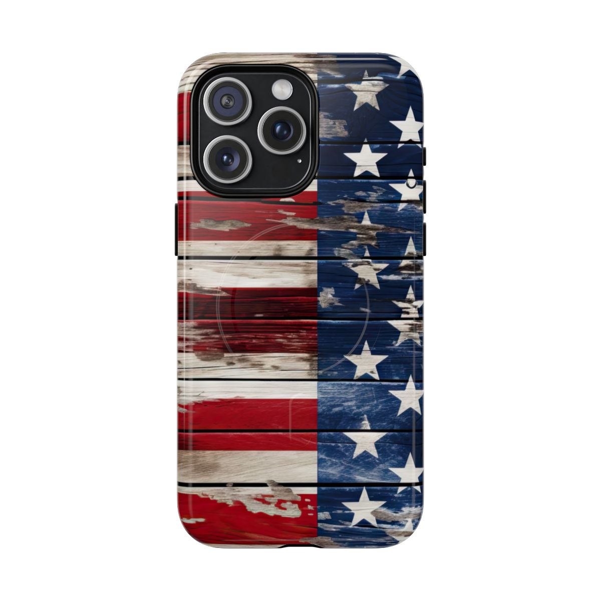 Wood Stars Stripes Magnetic Case