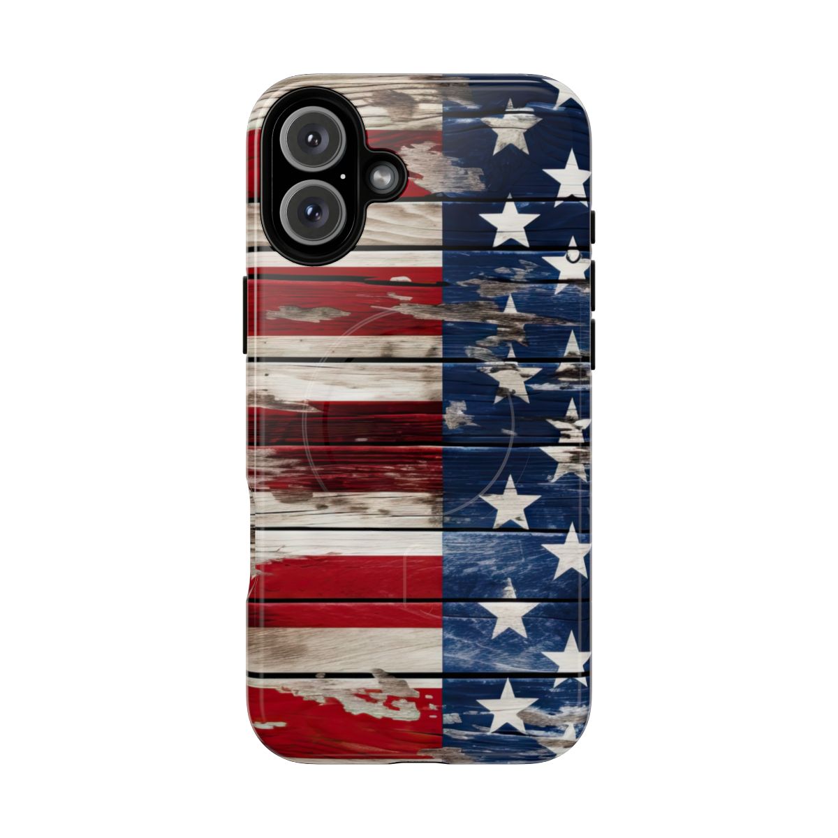 Wood Stars Stripes Magnetic Case