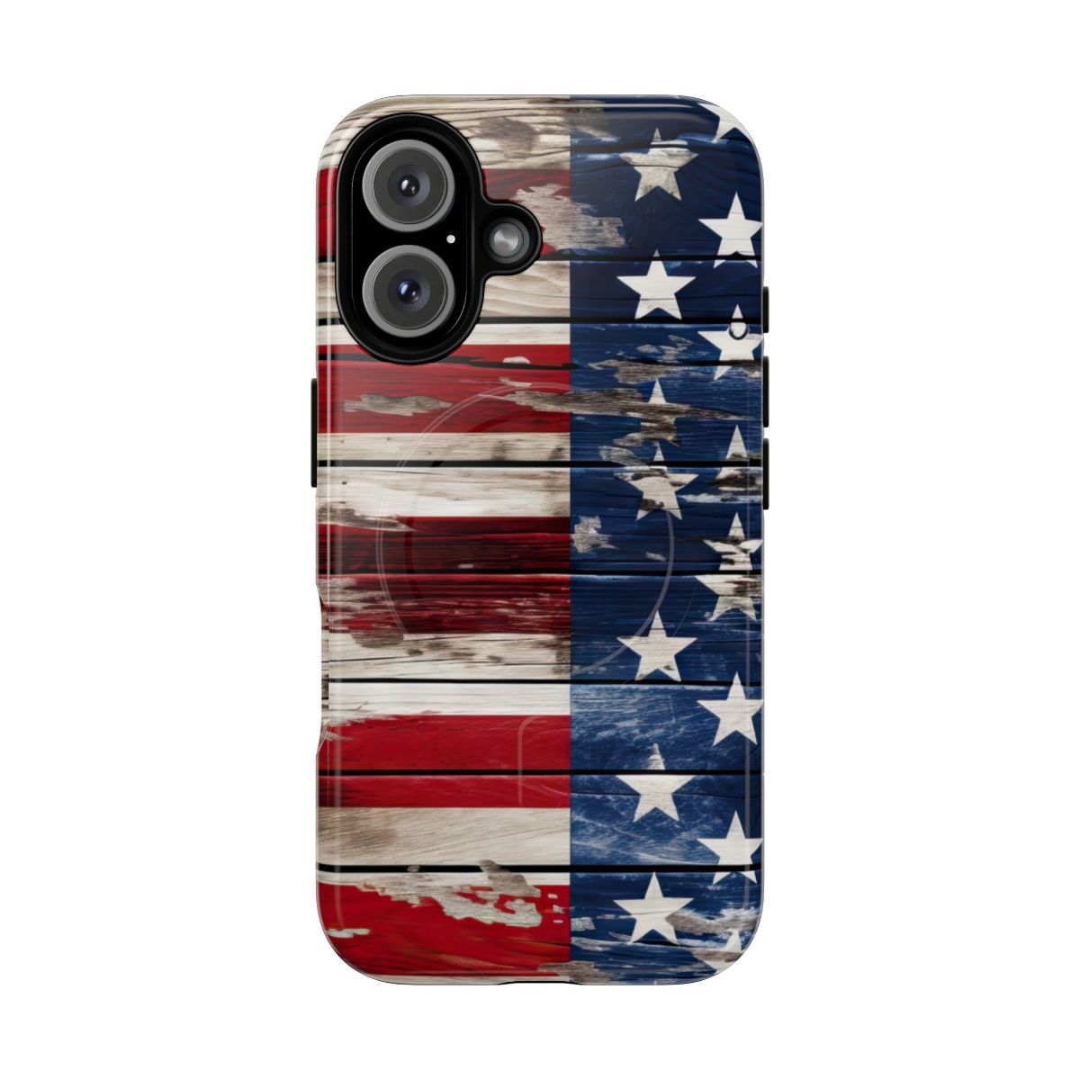 Wood Stars Stripes Magnetic Case