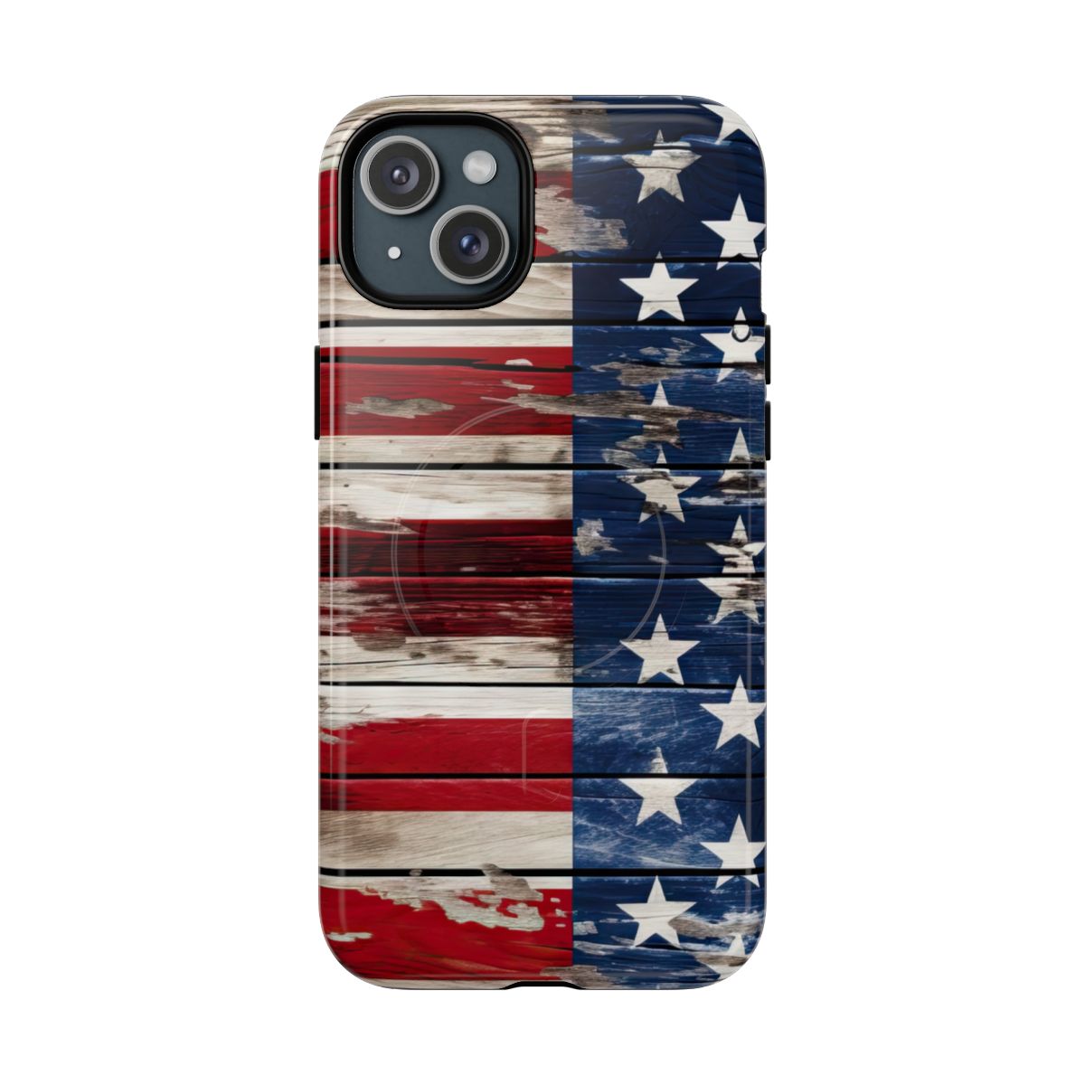 Wood Stars Stripes Magnetic Case