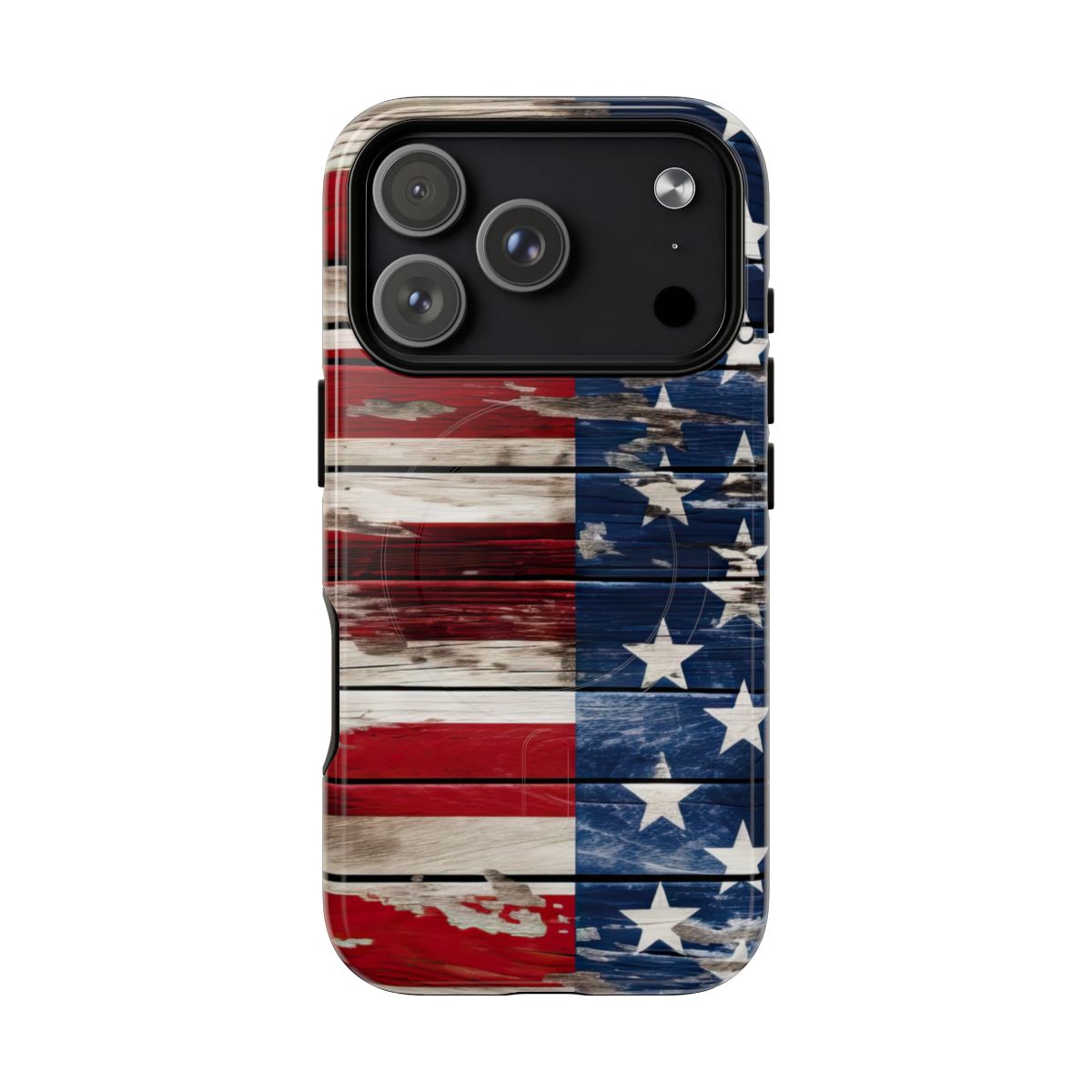 Wood Stars Stripes Magnetic Case