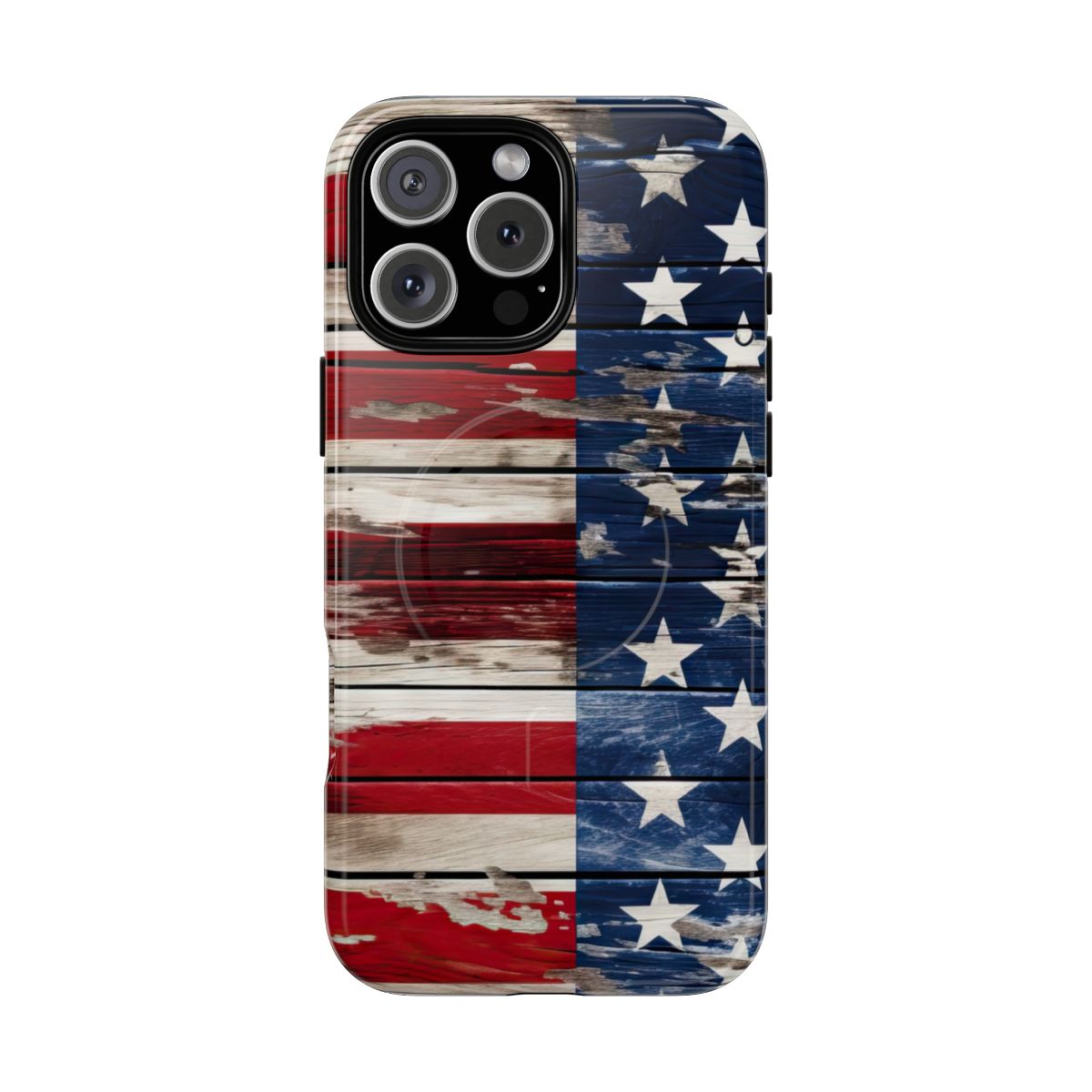 Wood Stars Stripes Magnetic Case