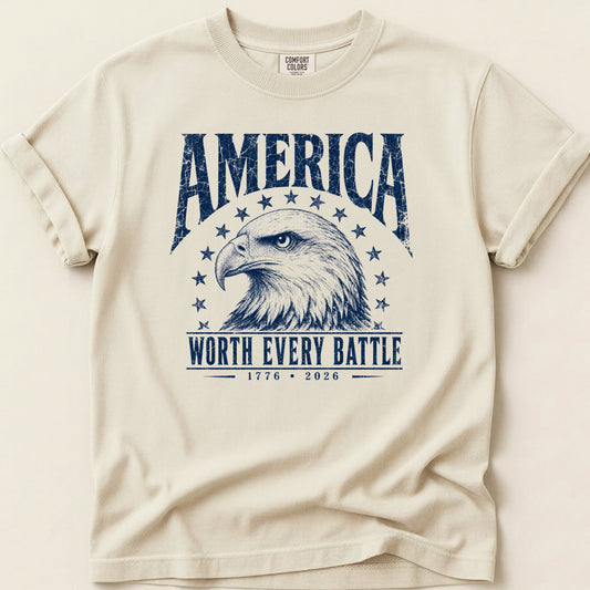 Worth Every Battle T-shirt on Ivory