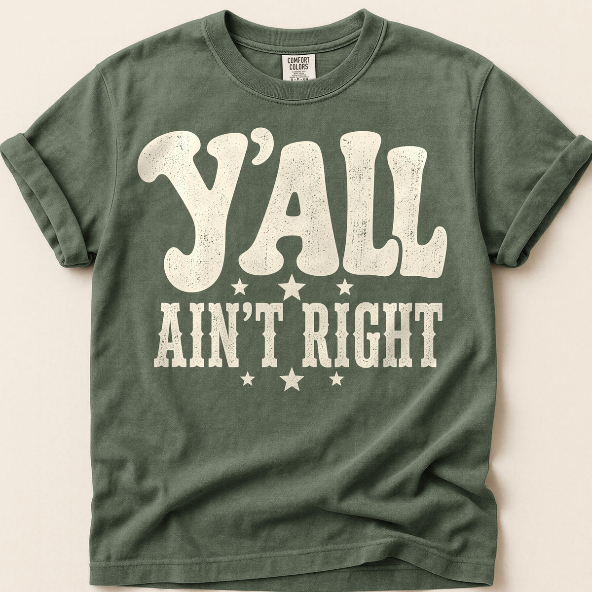 Yall Aint Right T-shirt on Moss