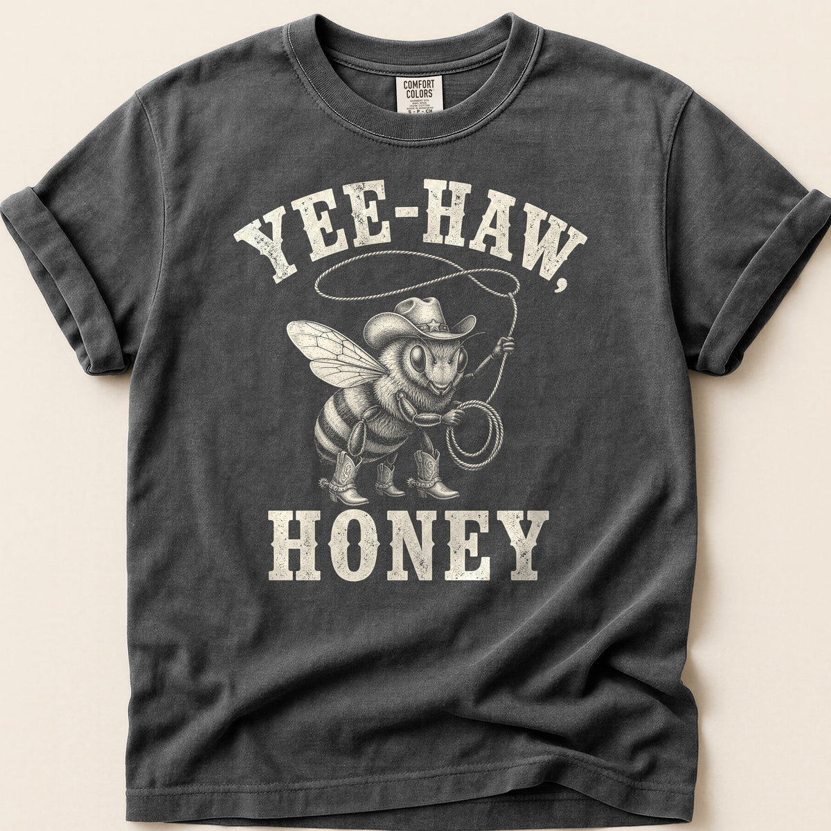 Yee-Haw Honey Bee T-shirt on Pepper