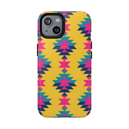 Yellow Pink Aztec Magnetic Case
