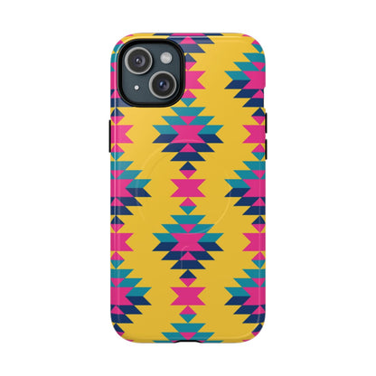 Yellow Pink Aztec Magnetic Case