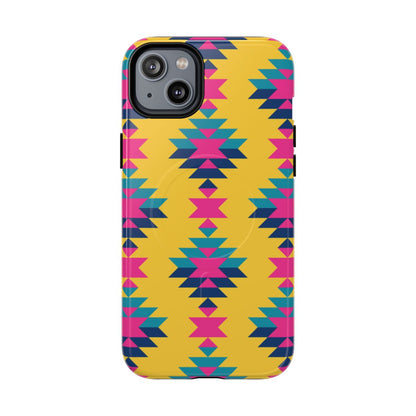 Yellow Pink Aztec Magnetic Case