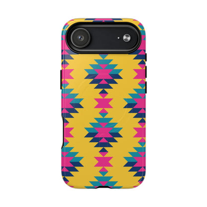Yellow Pink Aztec Magnetic Case