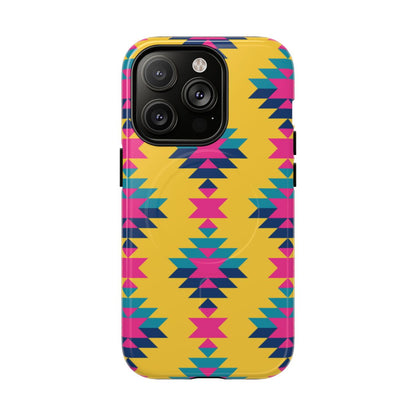 Yellow Pink Aztec Magnetic Case