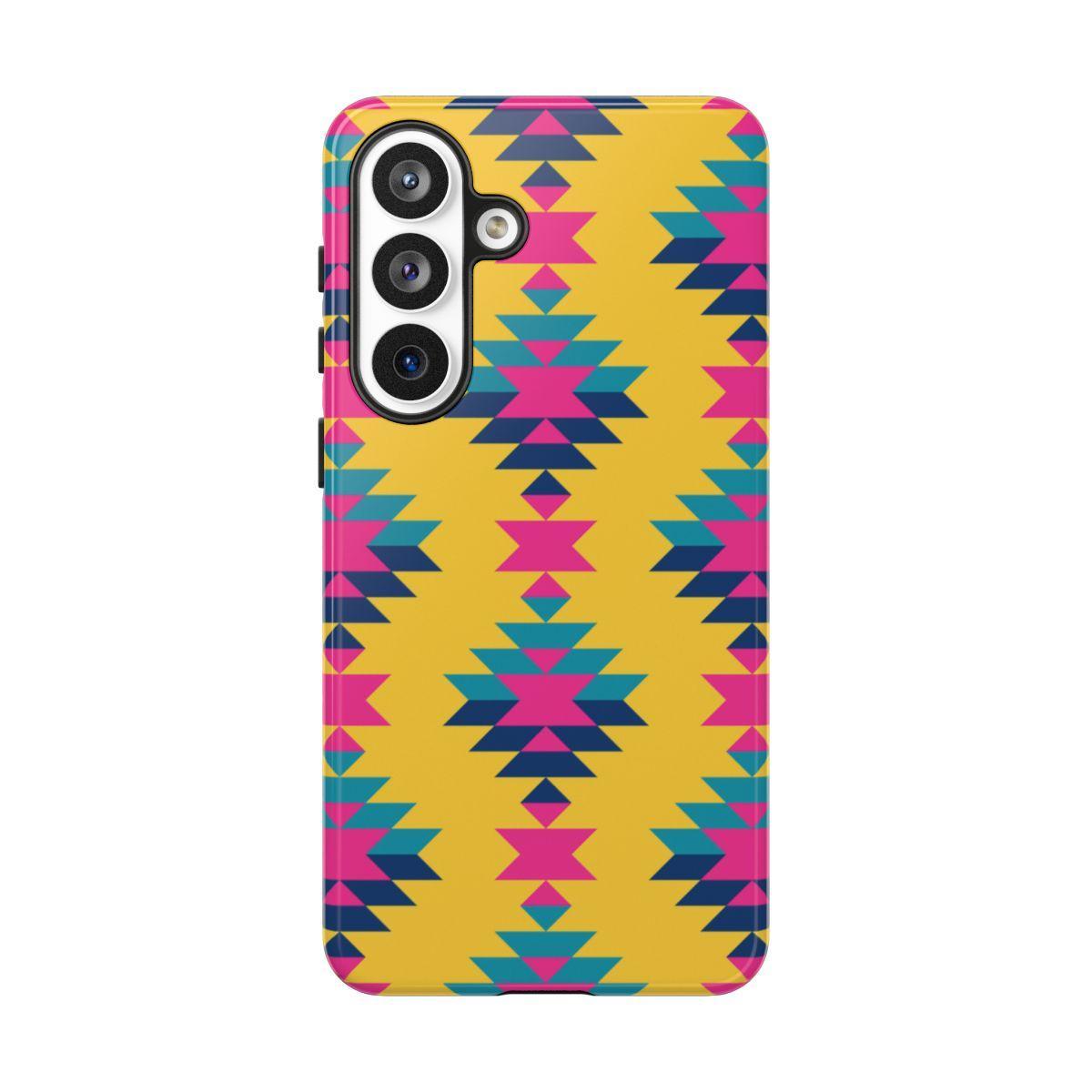 Yellow Pink Aztec Tough Case