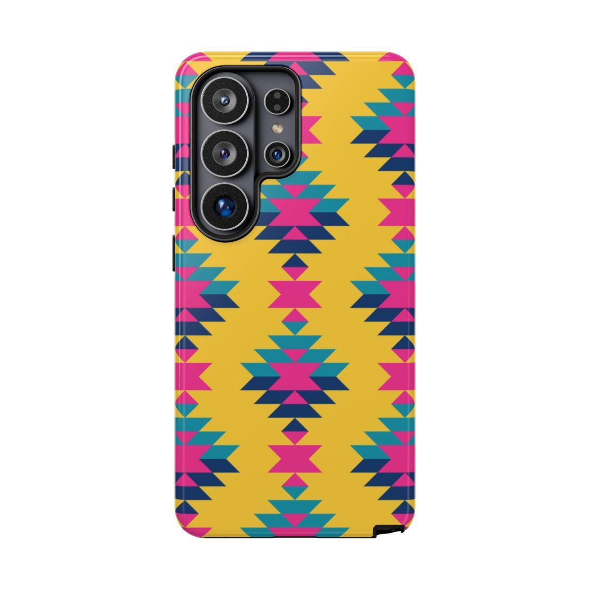 Yellow Pink Aztec Tough Case
