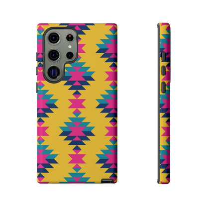 Yellow Pink Aztec Tough Case