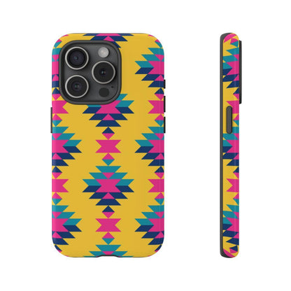 Yellow Pink Aztec Tough Case