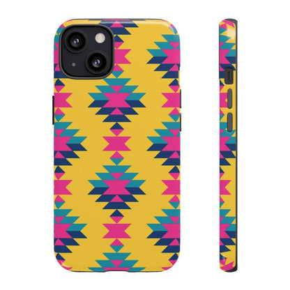 Yellow Pink Aztec Tough Case