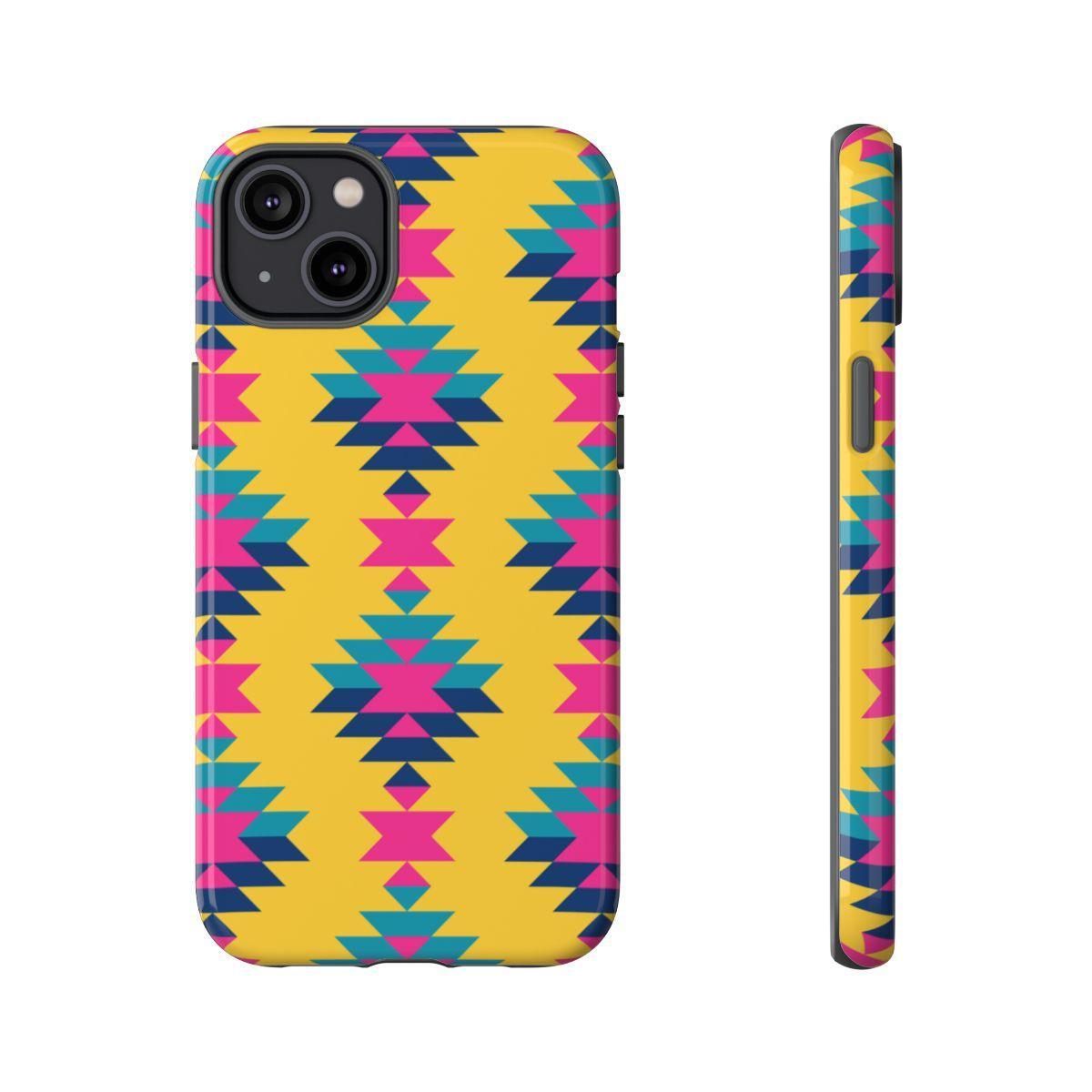 Yellow Pink Aztec Tough Case