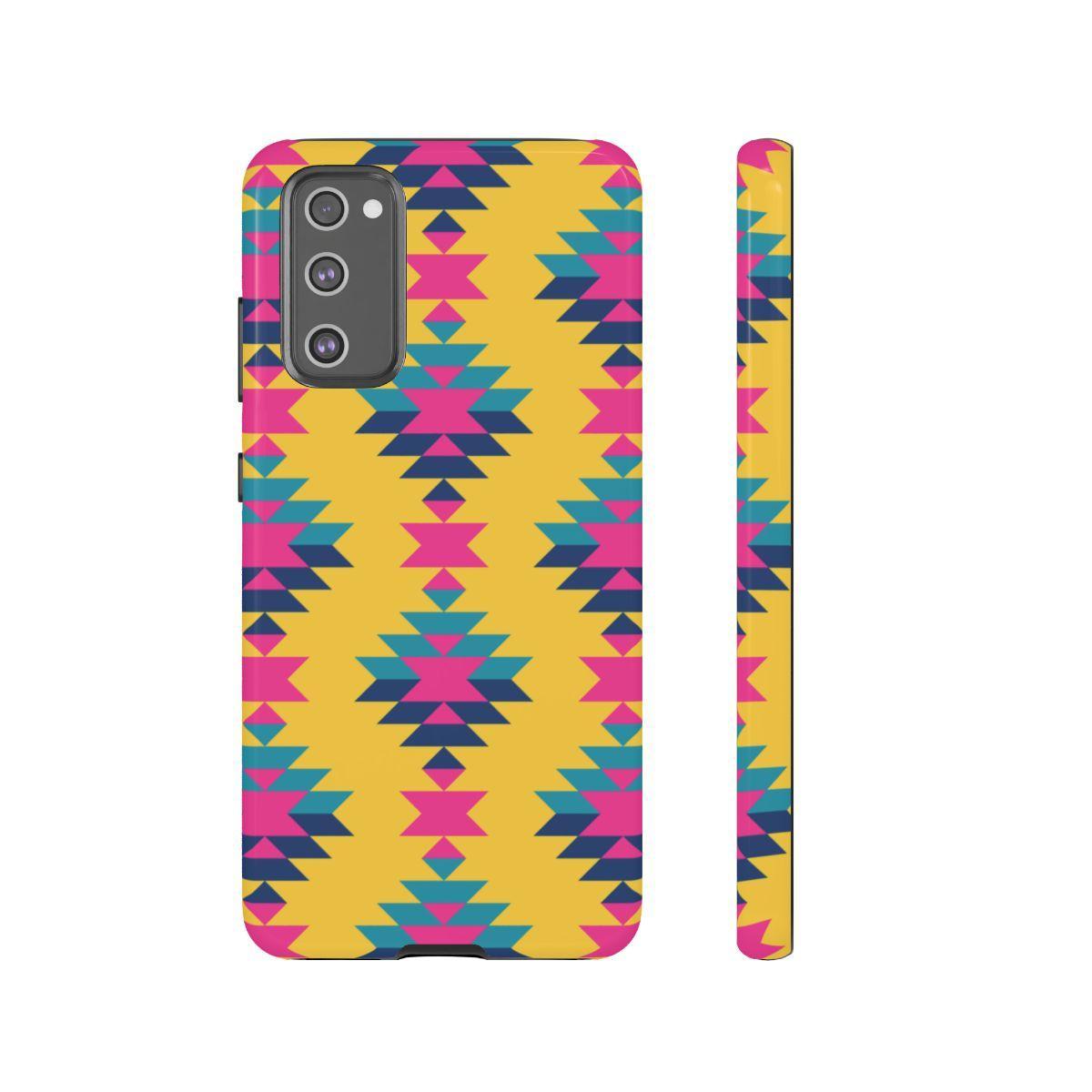 Yellow Pink Aztec Tough Case