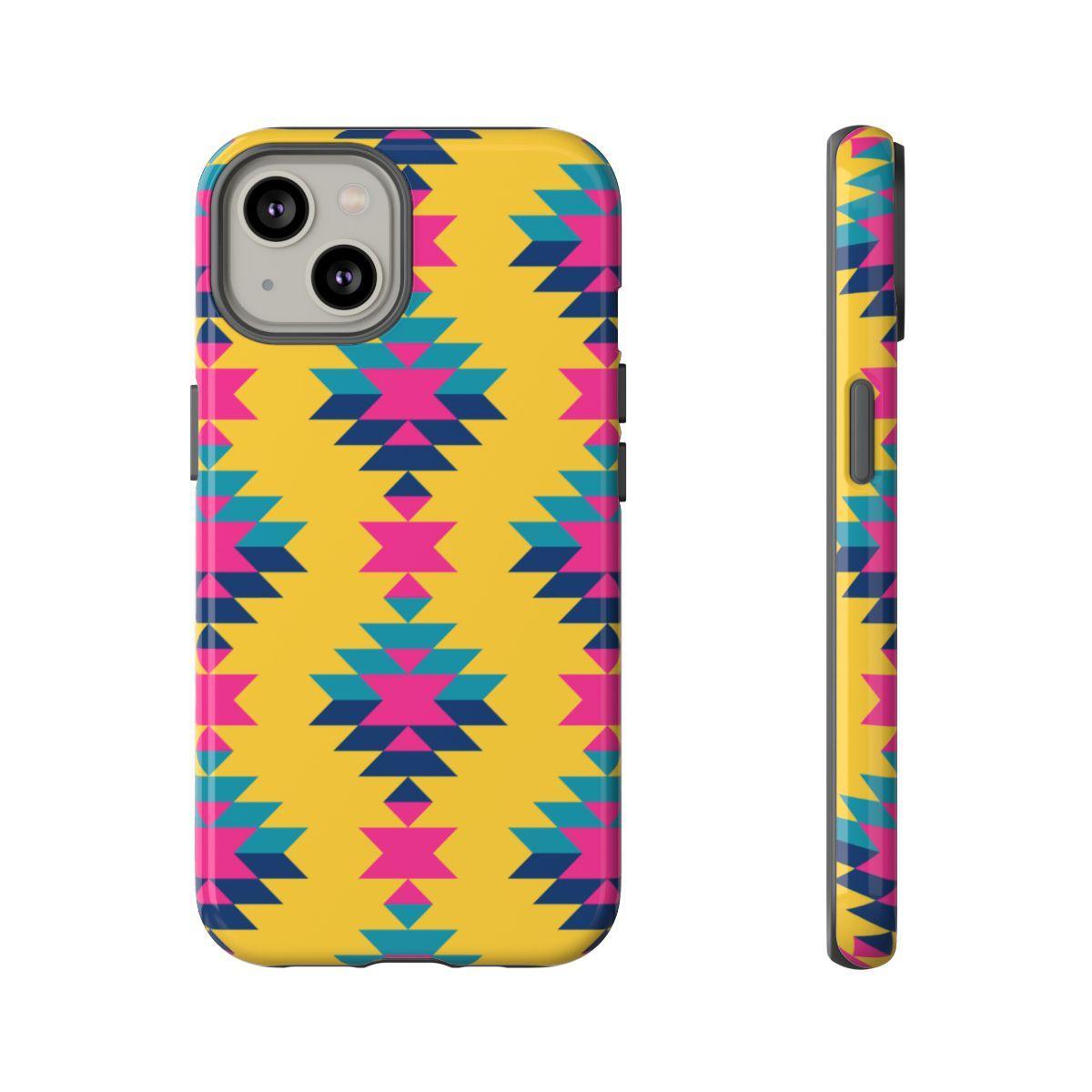 Yellow Pink Aztec Tough Case
